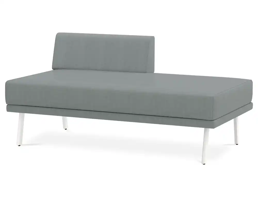 [175875] Modulo rocada ural-bl rectangular largo respaldo izquierda tapizado gris 138x74x72 cm