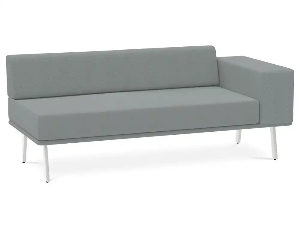 [175872] Modulo rocada ural-ar rectangular largo respaldo apoyabrazo derecha tapizado gris 162x74x56 cm