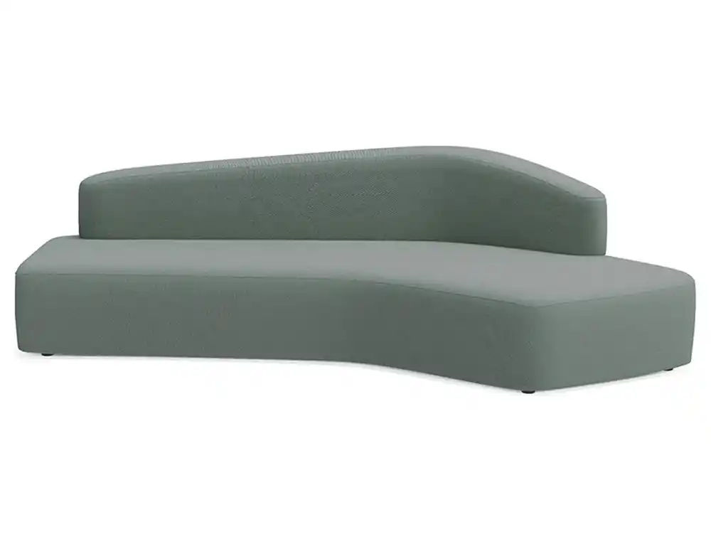 [175871] Modulo rocada volga-il evo angular respaldo total izquierda tapizado gris 250x120x62 cm
