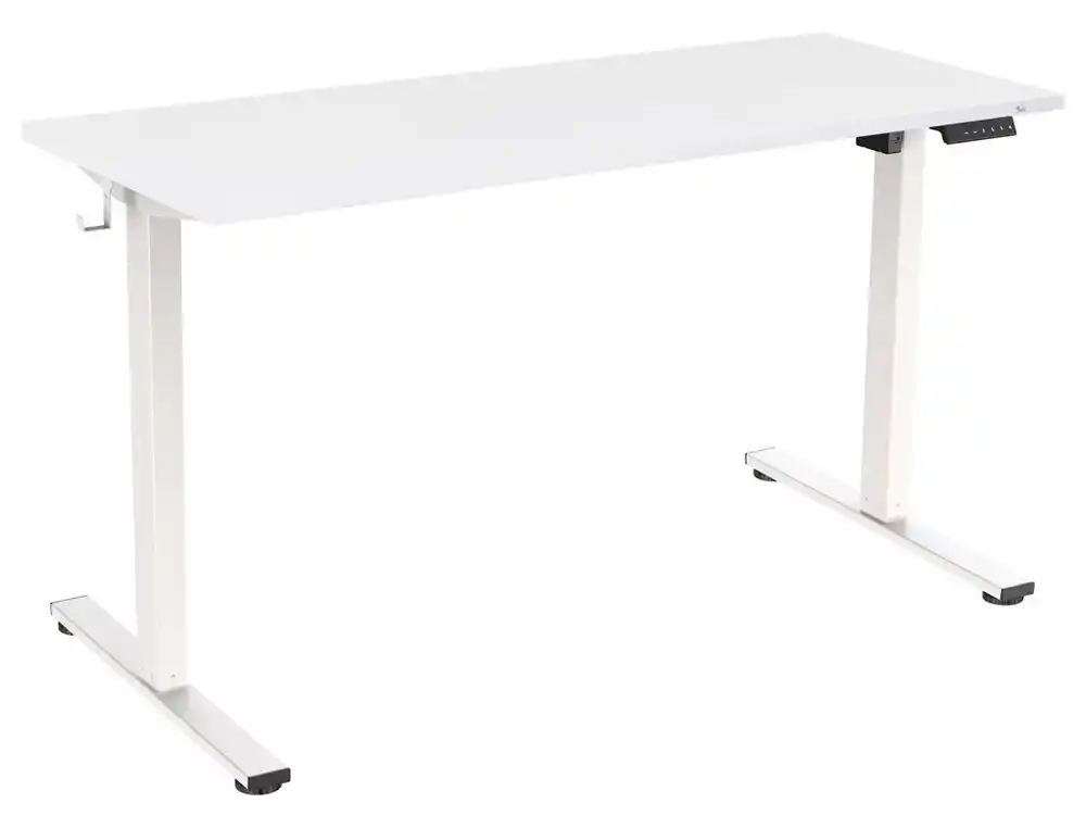 [175838] Mesa regulable rocada e-table eco regulable en altura electrica estructura metalica blanco/blanco 120x60 cm