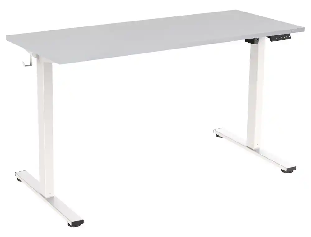 [175837] Mesa regulable rocada e-table eco regulable en altura electrica estructura metalica blanco/gris 120x60 cm