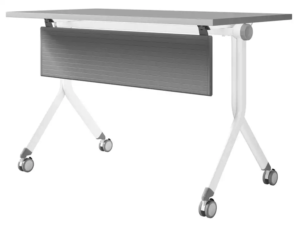 [175835] Mesa abatible rocada elva10 regulable en altura estructura metalica blanco/gris 160x70 cm