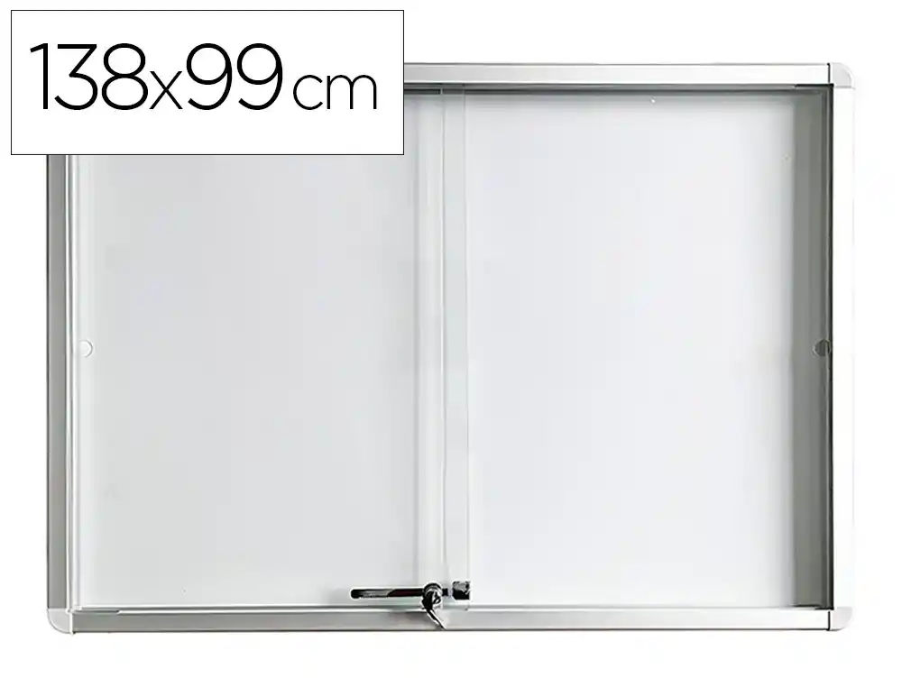 [175807] Vitrina de anuncio rocada lacada magentica puerta corredera 18xa4