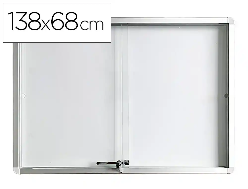[175806] Vitrina de anuncio rocada lacada magentica puerta corredera 12xa4