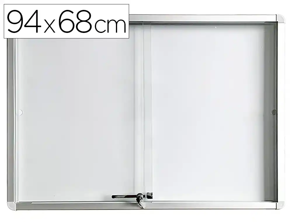 [175805] Vitrina de anuncio rocada lacada magentica puerta corredera 8xa4