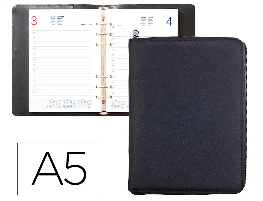 [175788] Agenda encuadernada liderpapel 2027 tarento 15x21 cm dia pagina bilingue 70g papel fsc