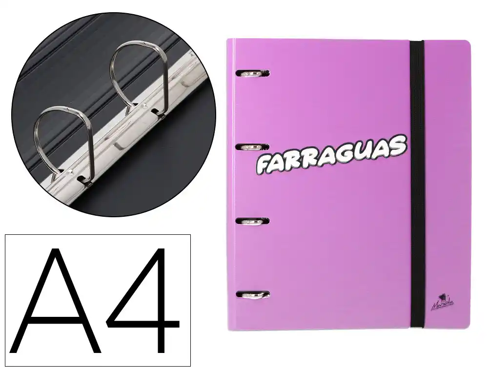 [175543] Carpeta 4 anillas 40 mm mixtas mariola polyfoam din a4 sin recambio palabras