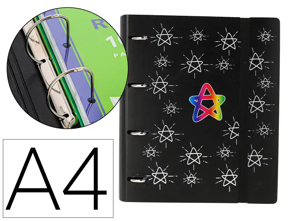 [175534] Carpeta 4 anillas 40 mm mixtas mariola polyfoam din a4 con recambio 100 h 90 gr separadores 6 posiciones
