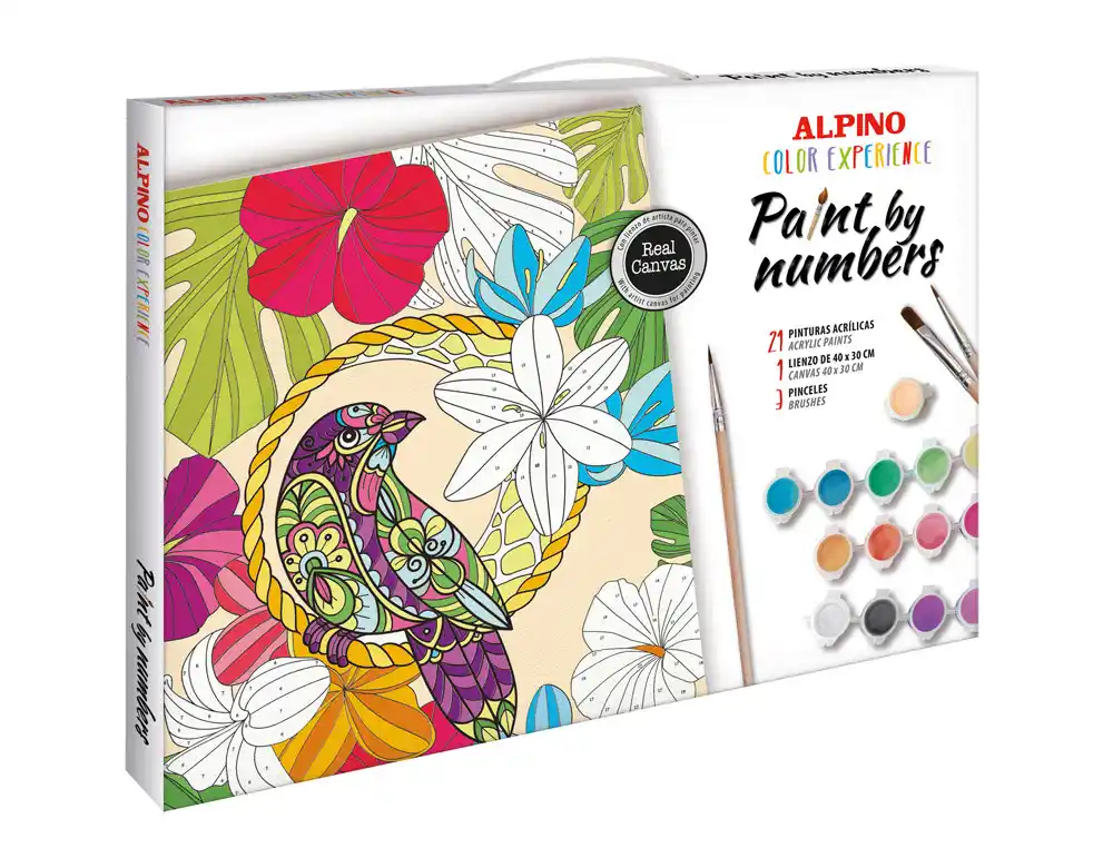 [175505] Juego alpino didactico pinta por numero alpino tropical