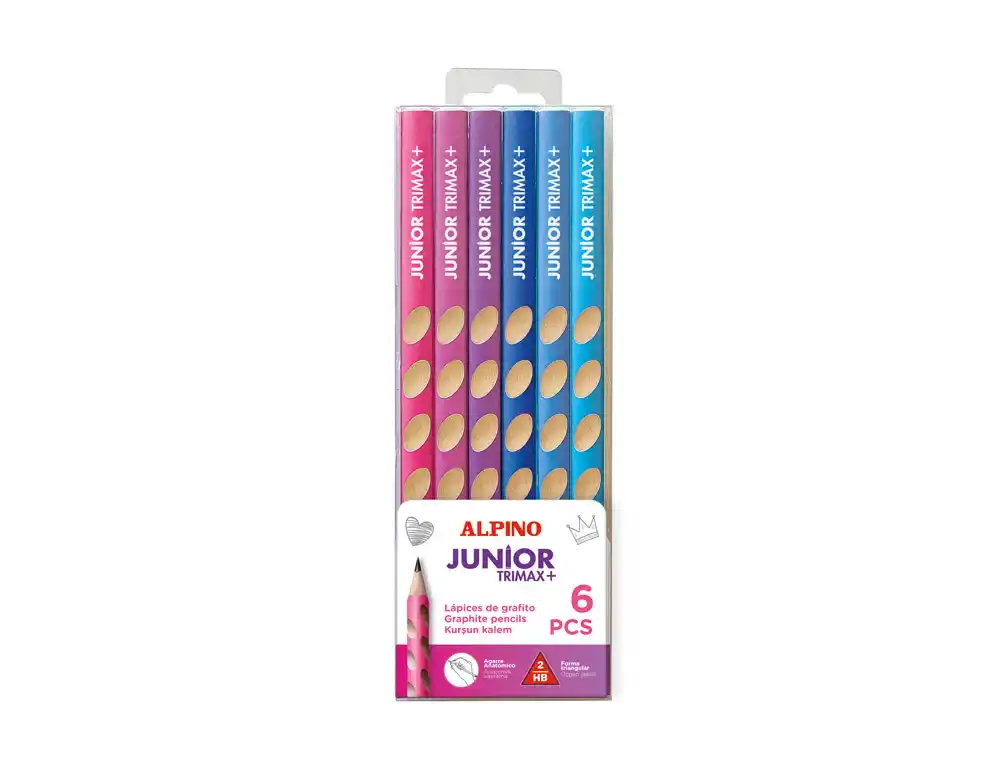 [175500] Lapices de grafito alpino junior trimax+ hb blister de 6 unidades
