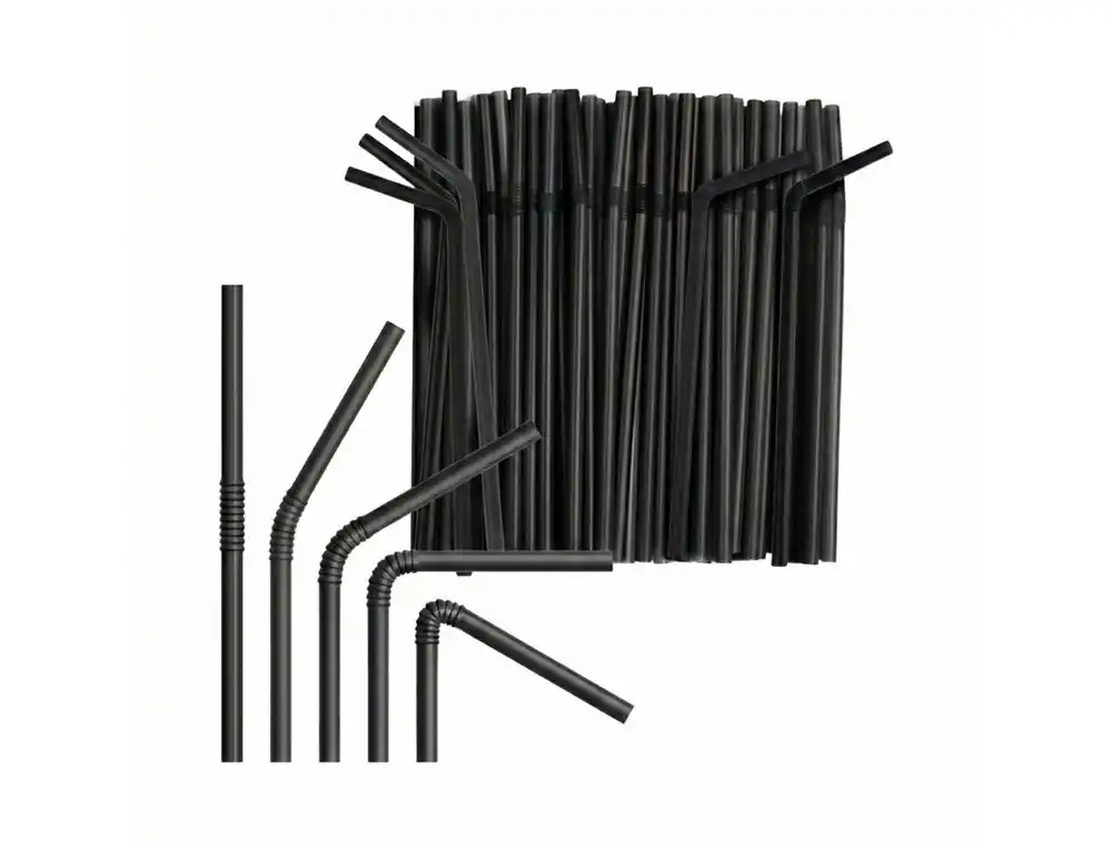 [175484] Sorbete articulado polipropileno negro 6x230 mm paquete de 100 unidades