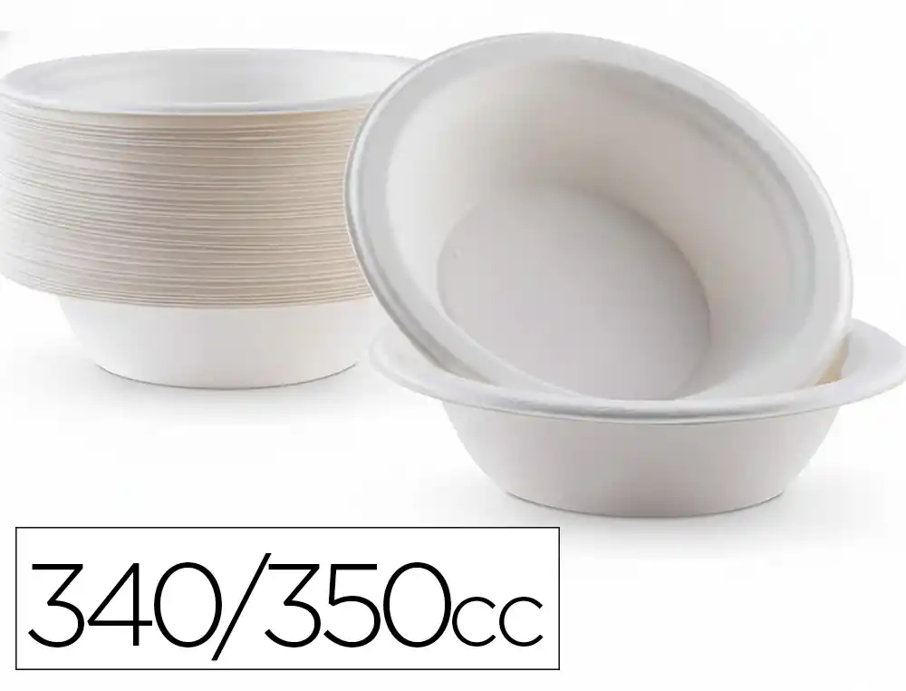 [175482] Plato de fibra bio bol 340/350 cc paquete de 50 unidades