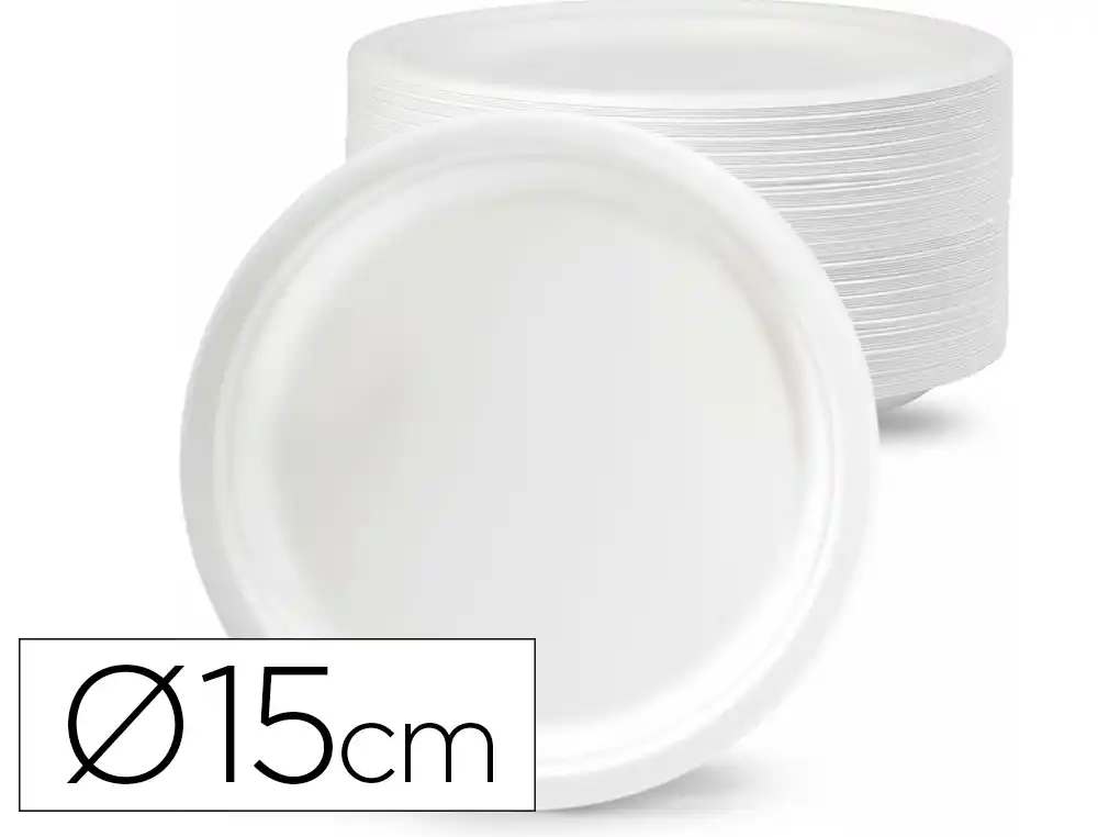 [175477] Plato de fibra bio 15 cm diametro paquete de 50 unidades