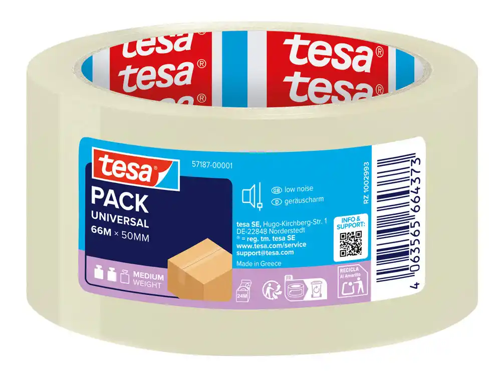 [175473] Cinta adhesiva tesa transparente polipropileno 66 m x 50 mm para embalaje