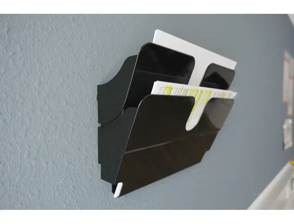 [175465] Expositor de mural durable flexiplus a4 horizontal doble magnetico negro