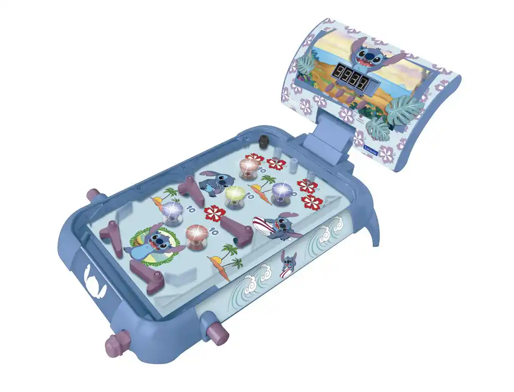 [175441] Pinball de mesa electronico lexibook stitch con sonidos y luces puntuacion digital