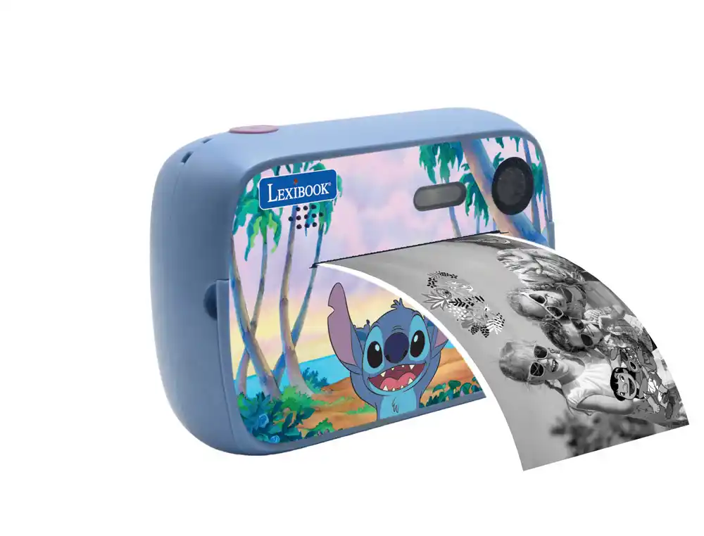 [175437] Camara de fotos instantanea lexibook stitch starcam print tarjeta sd 32 gb con kit personalizacion