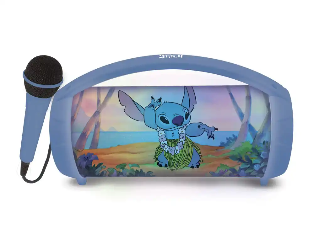 Altavoz con luz lexibook stitch bluetooth 5.0 usb con microfono