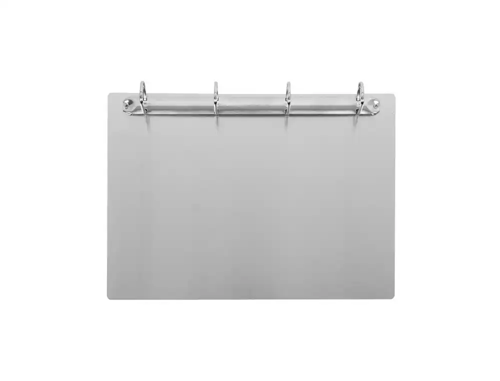[175426] Soporte metalico magnetico djois aluminio 4 anillas 30 mm din a4 horizontal