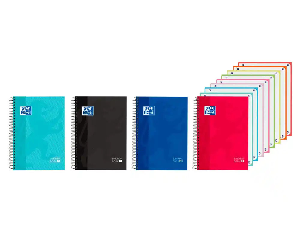 [175377] Cuaderno espiral oxford europeanbook 8 tapa extradura din a4 160 hojas cuadro 5 mm