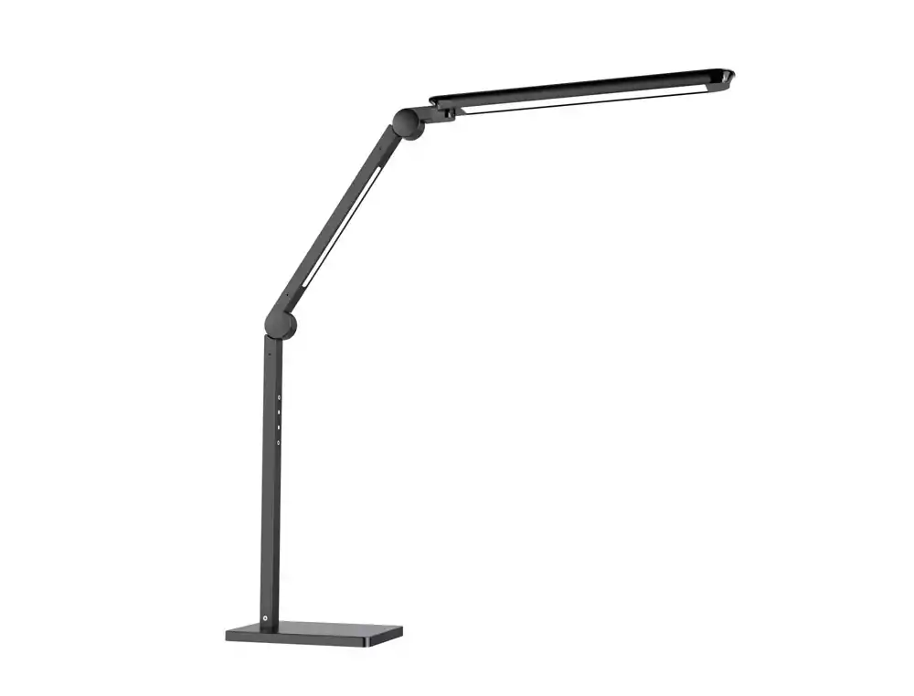 [175374] Lampara de escritorio cep alliance led con pinza y modulos giratorios color negro 180x115x950 mm