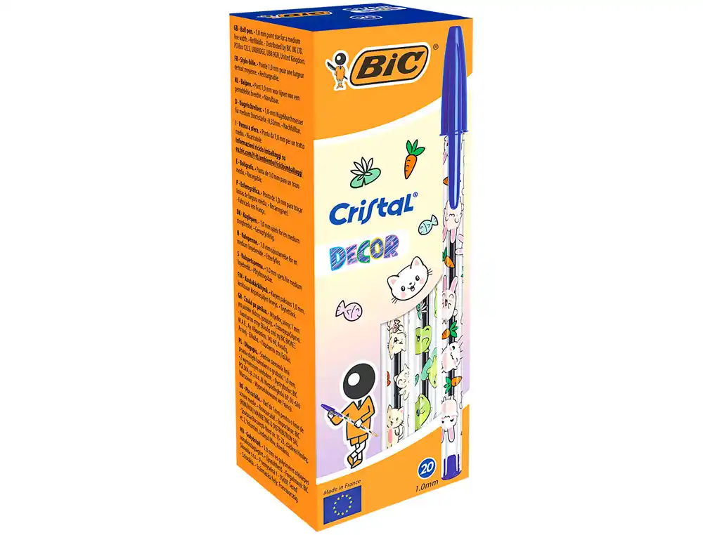 [175352] Boligrafo bic cristal kawaii azul punta 1 mm
