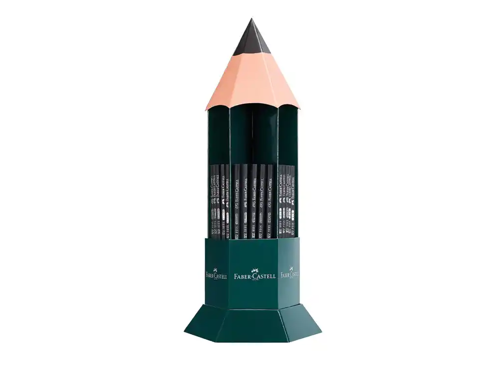 [175323] Lapices grafito faber castell 1111 expositor de sobremesa de 120 unidades graduaciones surtidas