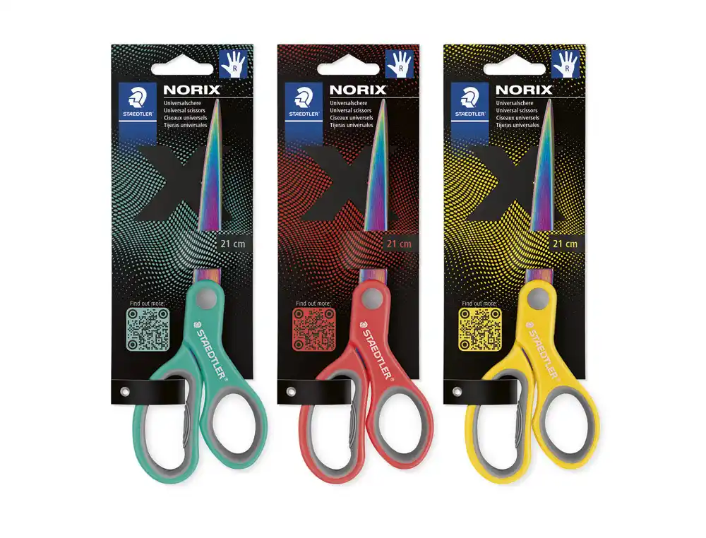 [175319] Tijeras staedtler norix 965 acero inoxidable mango ergonomico longitud 21 cm