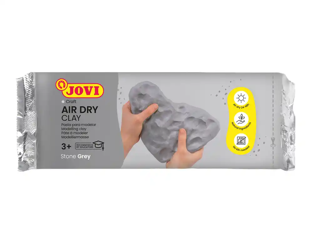 [175308] Pasta para modelar jovi air dry clay 1000 gr gris