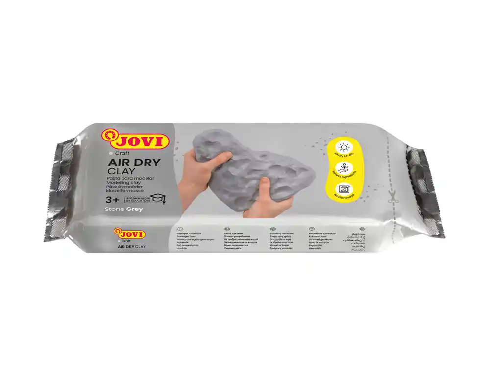 [175307] Pasta para modelar jovi air dry clay 500 gr gris