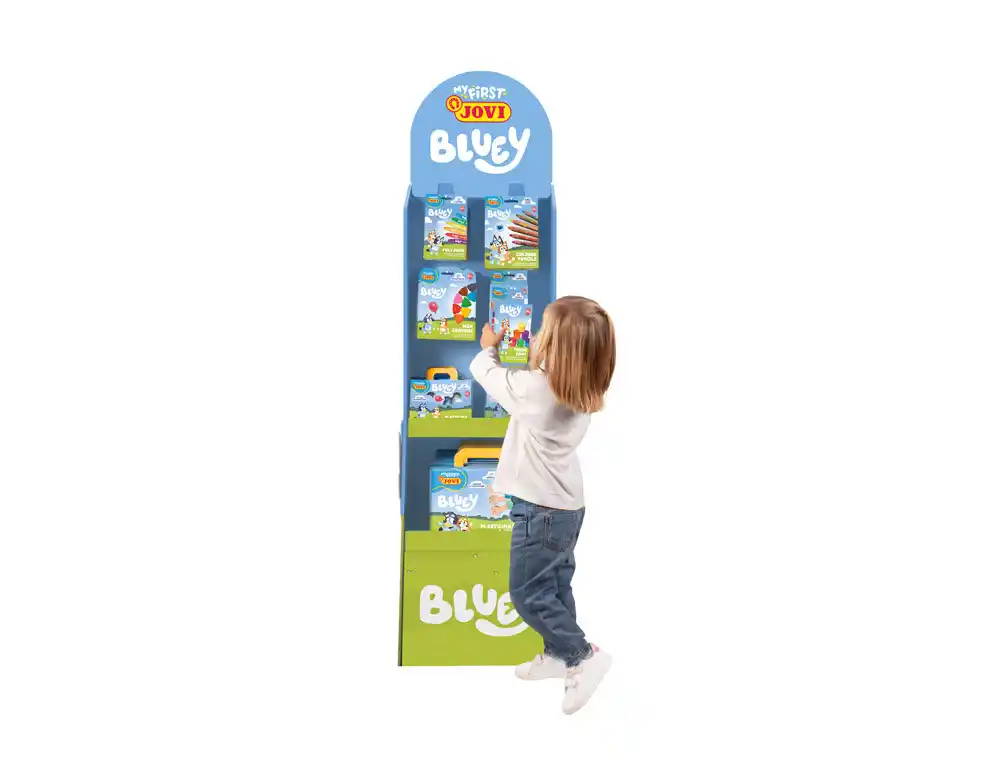 [175299] Expositor de suelo jovi bluey my first nueva colección 113 unidades surtidas
