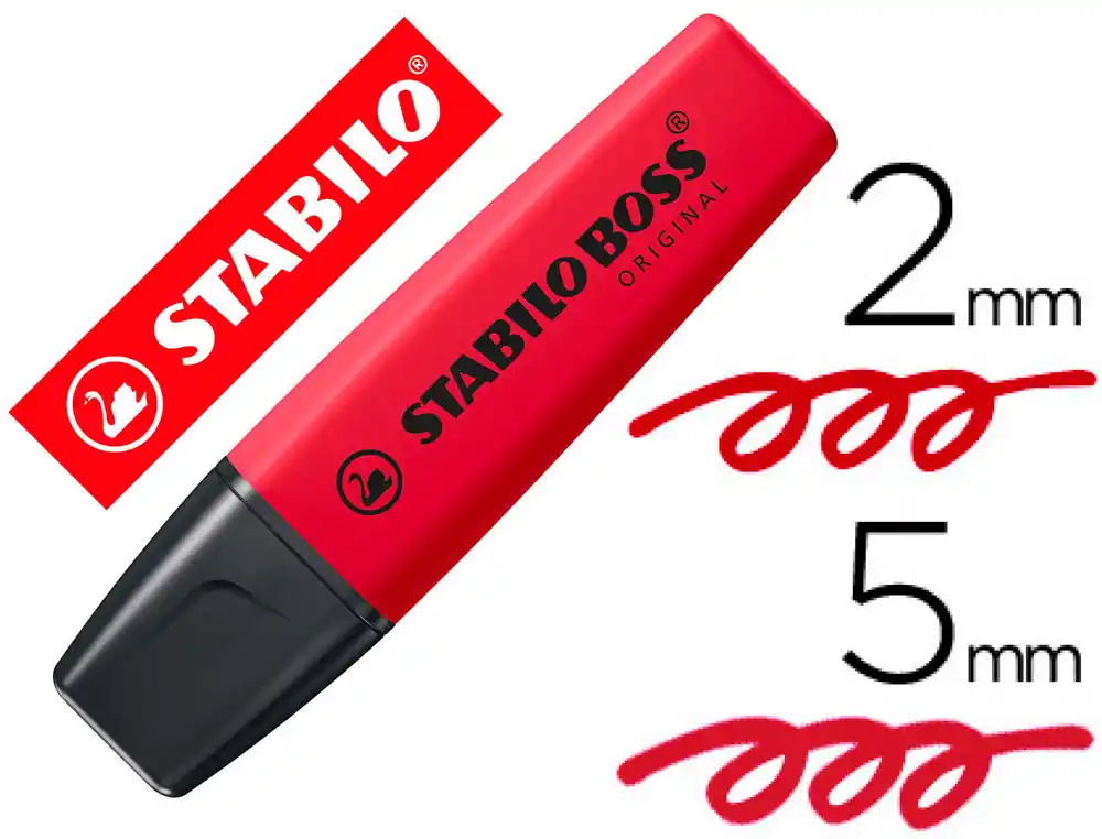 [175267] Rotulador stabilo boss fluorescente 70 rojo real