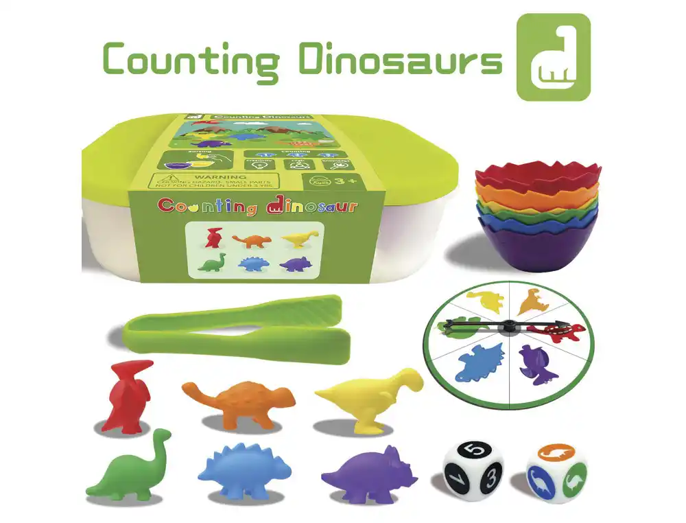[175245] Juego de clasificacion conteo de dinosaurios +3 años