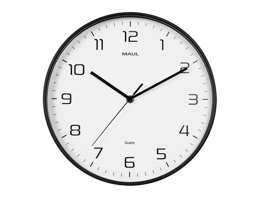 [175237] Reloj maul drip de pared redondo 30 cm diametro cuarzo marco negro