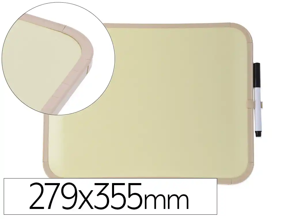[175196] Pizarra blanca bi-office easy magnetica con rotulador color amarillo 279x355 mm