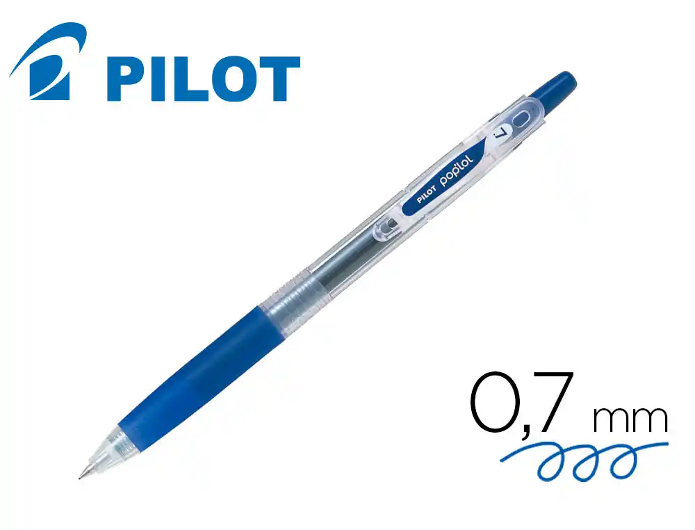 [175158] Boligrafo pilot pop lol tinta gel retractil classic azul 0,7 mm