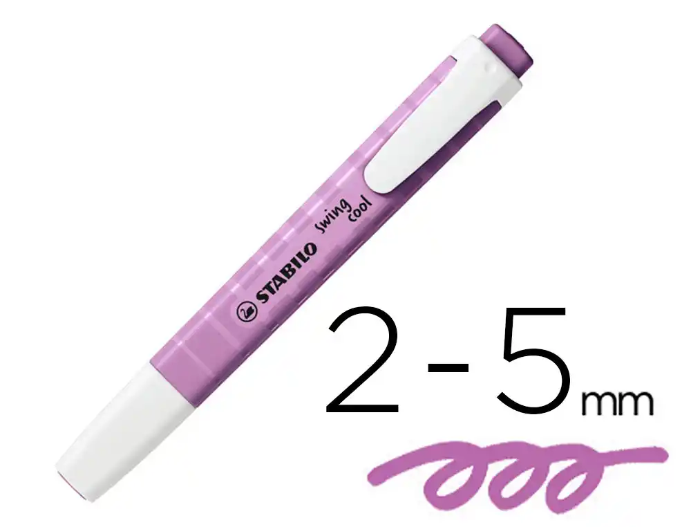 [175149] Rotulador stabilo fluorescente fino swing cool nature edicion wildflower lila grisaceo