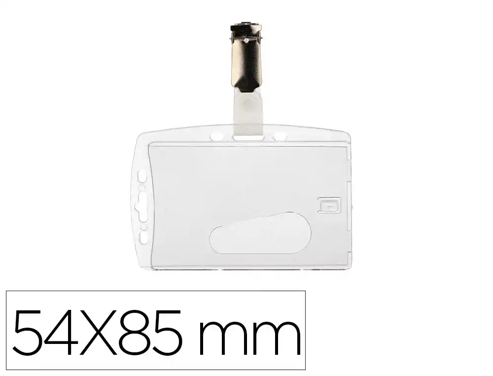 Identificador q-connect con pinza metalica uso vertical/horizontal 54x85 mm