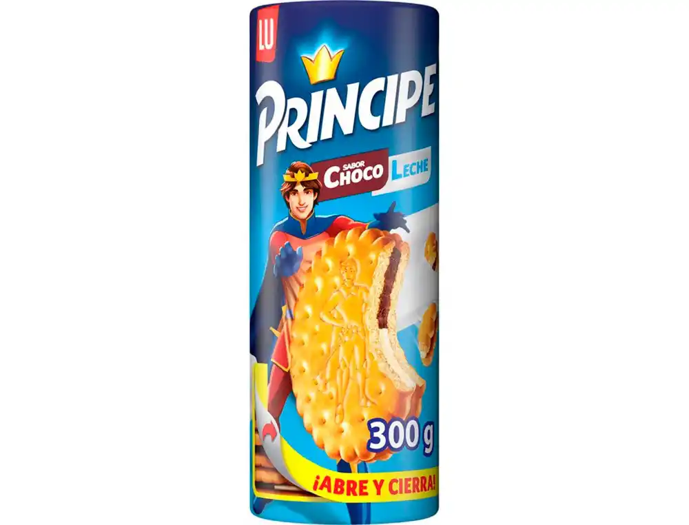 [174980] Galletas principe rellena chocolate y leche paquete de 300 g