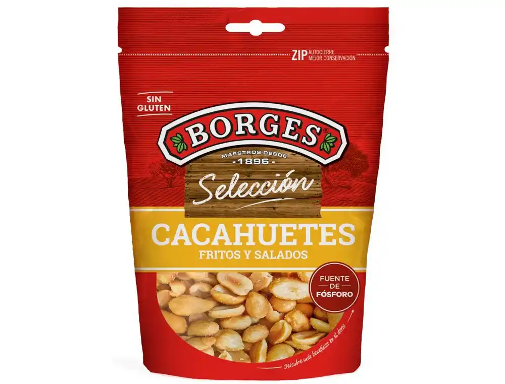 [174976] Cacahuete borges frito/salado bolsa de 100 g