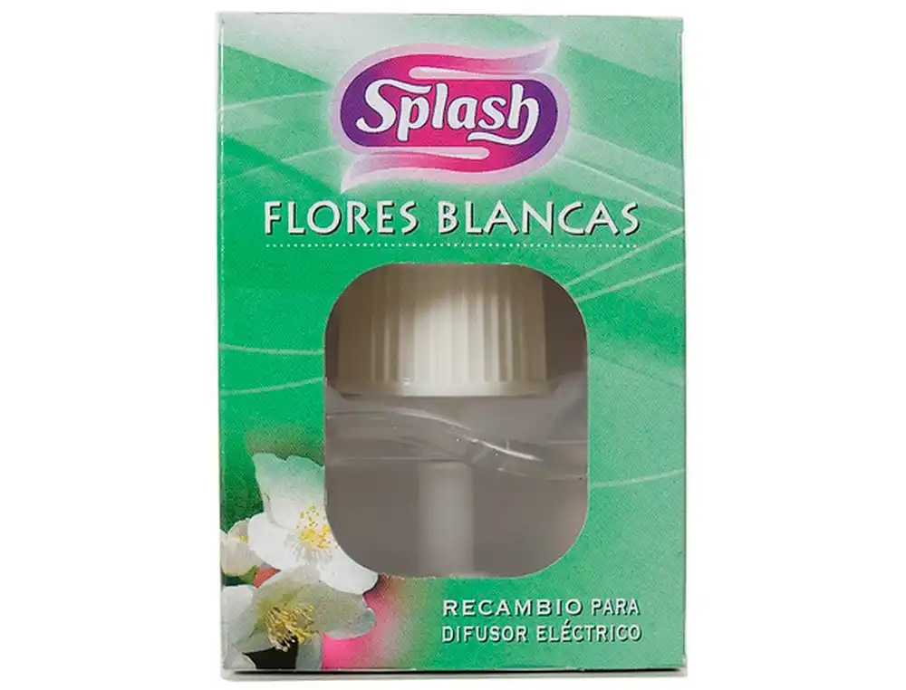 Ambientador electrico splash flores blancas recambio 25 ml