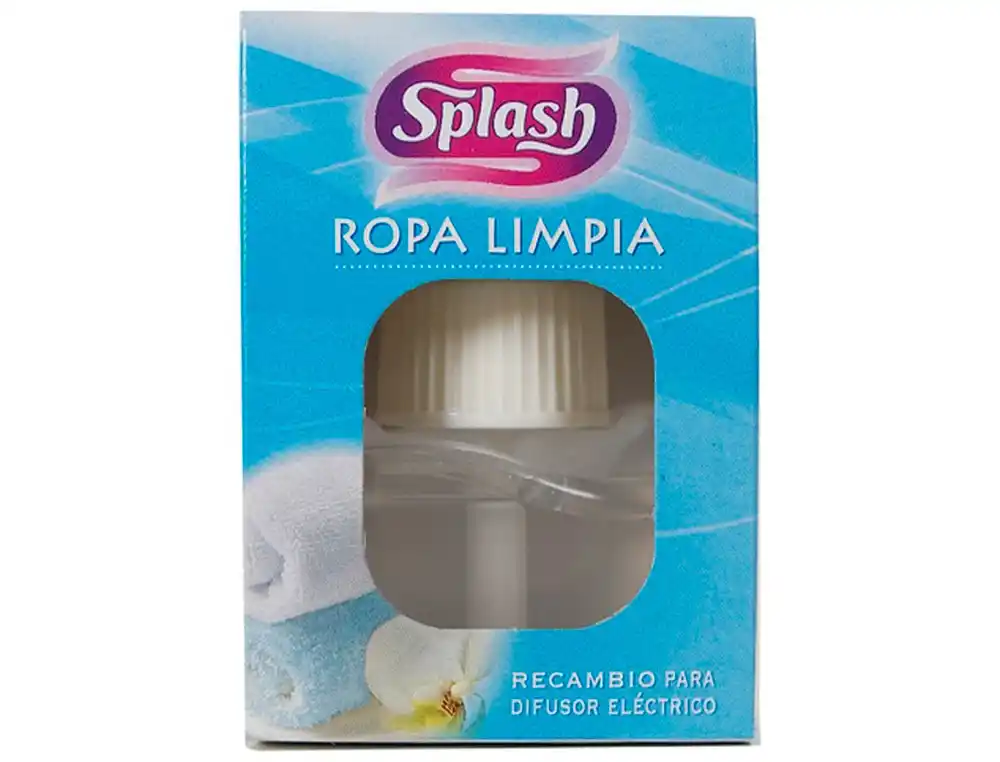 Ambientador electrico splash ropa limpia recambio 25 ml