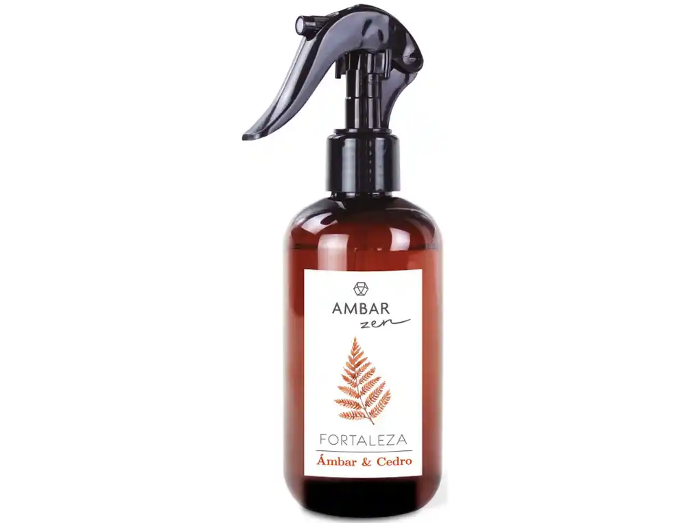 Ambientador ambar zen fortaleza ambar&cedro bote pulverizador de 225 ml