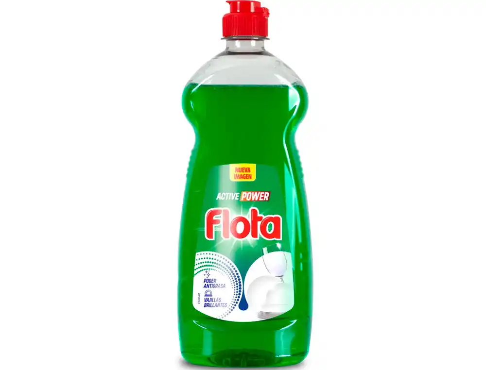 Lavavajillas flota active power verde botella de 750 ml