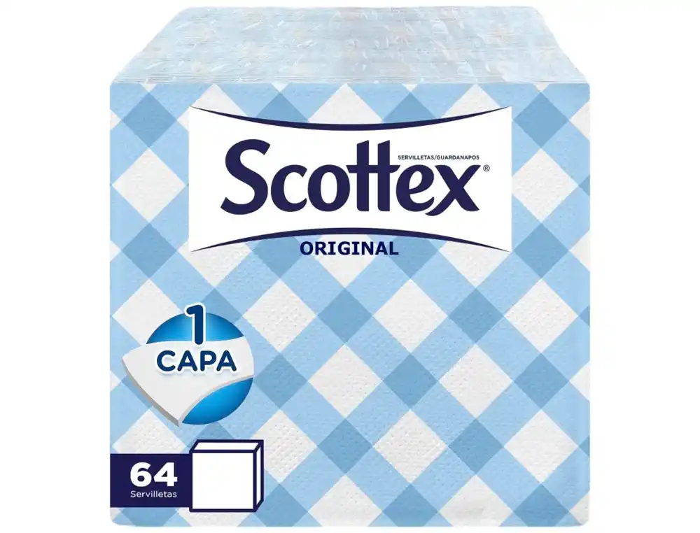 [174946] Servilleta scottex estilo decorada 1 capa 30x30 cm paquete de 64 unidades