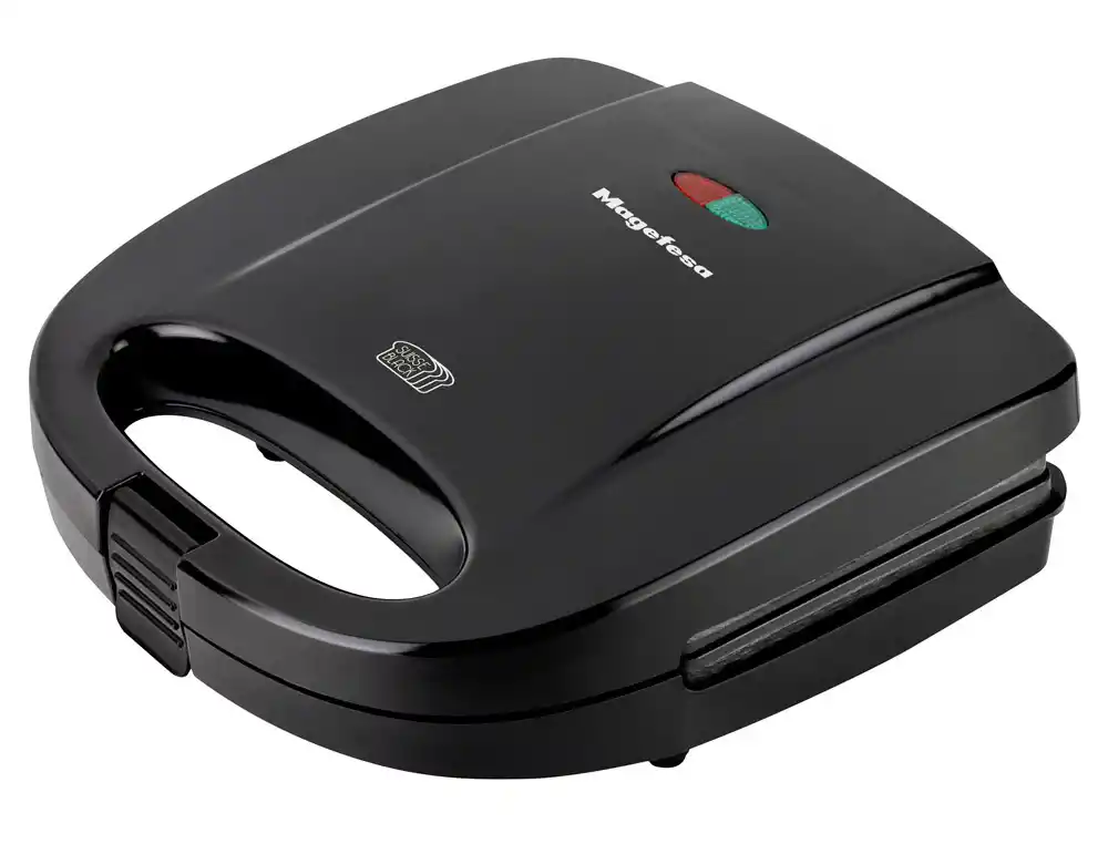 [174935] Sandwichera magefesa suisse black 750w con asa fria al tacto antiadherente