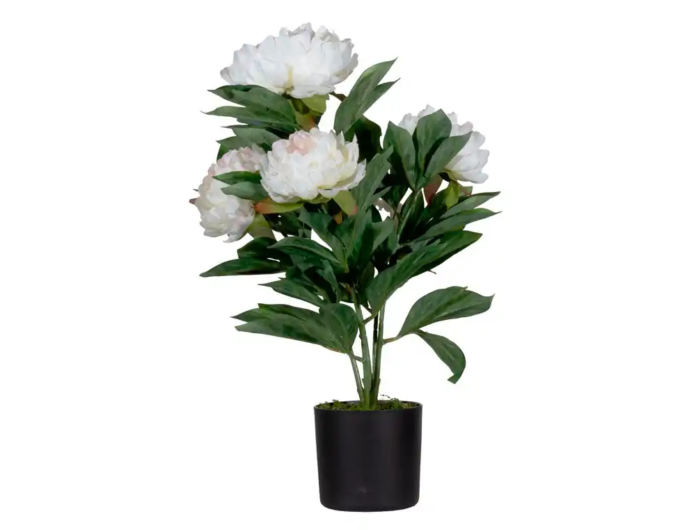 [174919] Flor artificial paperflow peonia blanca 55 cm