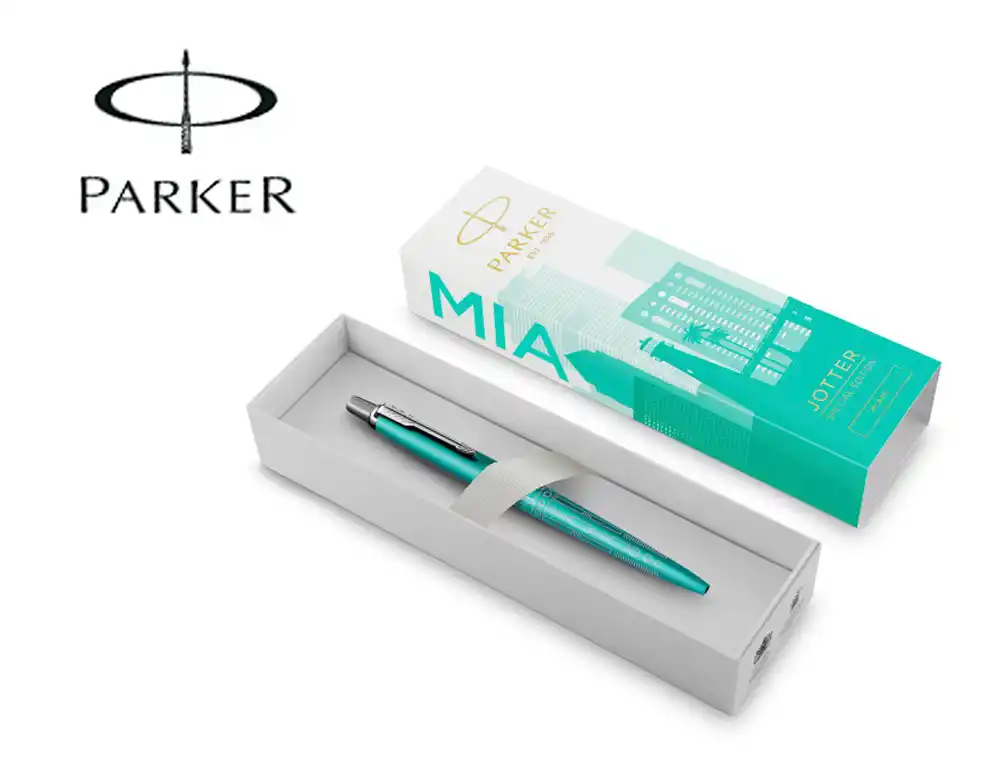 [174704] Boligrafo parker jotter edicion especial global iconos miami turquesa