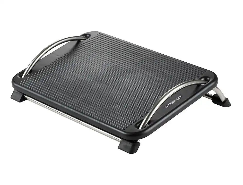 [174700] Reposapies plastico q-connect antideslizante con barras de acero 434x330x105 mm