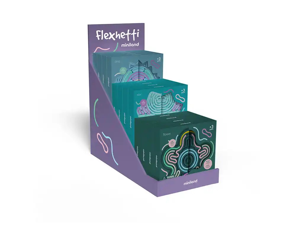 [174691] Juego educativo miniland flexihetti expositor de 12 unidades surtidas